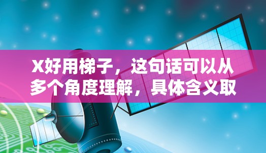 X好用梯子，这句话可以从多个角度理解，具体含义取决于上下文。以下是一些可能的解释