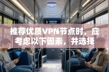 推荐优质VPN节点时，应考虑以下因素，并选择知名可靠的VPN服务提供商