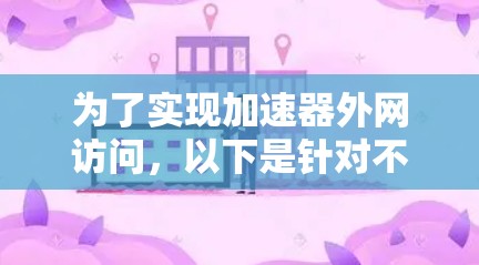 为了实现加速器外网访问，以下是针对不同需求和场景的推荐和总结