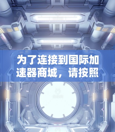 为了连接到国际加速器商城，请按照以下步骤操作