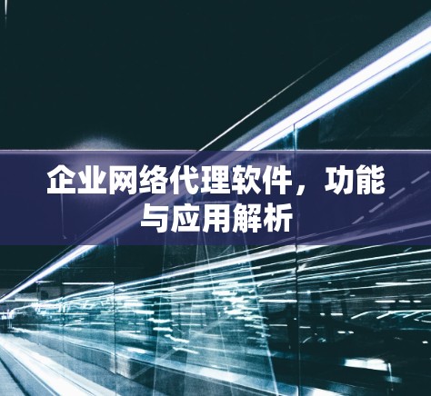 企业网络代理软件，功能与应用解析